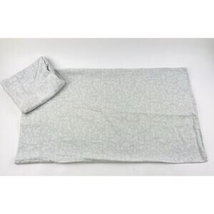 BARBARA BARRY Pair Standard Pillowcases Soft Gray White 100% Cotton Dots Circles